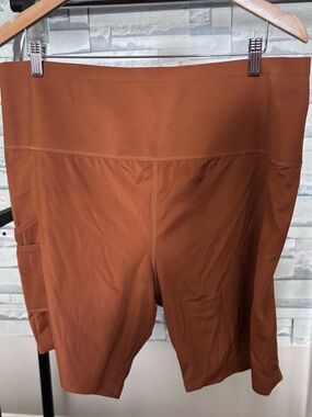 knix High Waist Women's Bike Shorts in Rust